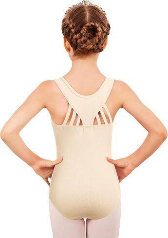 Arshiner Girls Ballet Dance Leotards Straps Back Camisole Tank Leotard Gymnastics Dancewear for Kids in Saudi Arabia