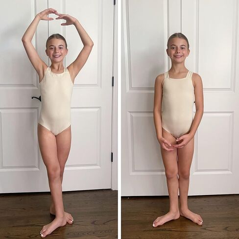 Arshiner Girls Ballet Dance Leotards Straps Back Camisole Tank Leotard Gymnastics Dancewear for Kids in Saudi Arabia