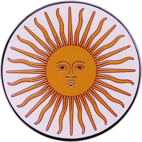 National Flag Argentina Argentine Inca Empire Sun of May Inti Incan God 1.2" Enamel Pin Badge in Saudi Arabia