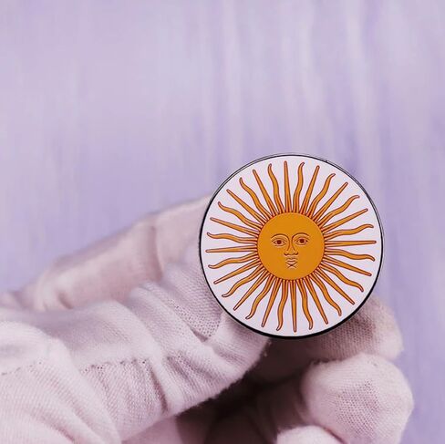 National Flag Argentina Argentine Inca Empire Sun of May Inti Incan God 1.2" Enamel Pin Badge in Saudi Arabia