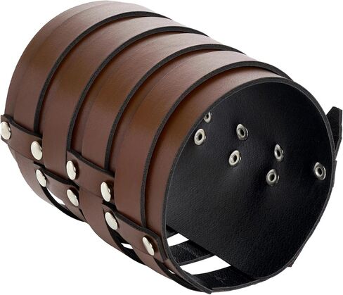 زوج واحد من سوار المعصم المصنوع من الجلد الصناعي من العصور الوسطى للجنسين من عصر النهضة مع إبزيم للذراع من أجل حفلة الهالوين التنكرية in Kuwait