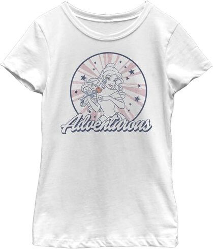 Disney Girl's Belle Americana T-Shirt, White, X-Large in Saudi Arabia