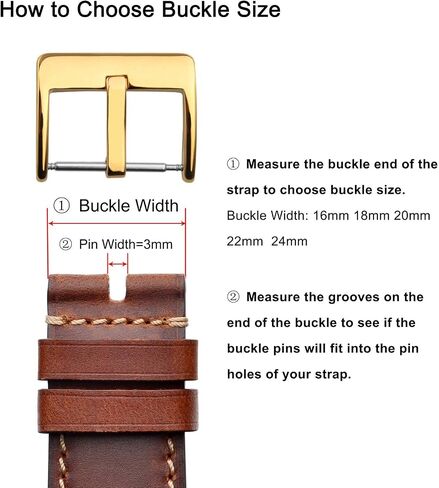 WOCCI Watch Bands Square Buckle, Replacement Clasp, Stainless Steel, Choice of Color and Size in Kuwait