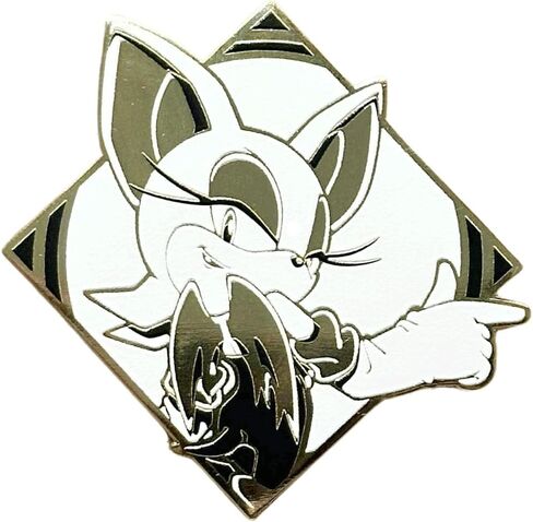 Sonic Hedgehog x Zen Monkey Studios إصدار محدود من سلسلة الذكرى السنوية العاشرة: دبوس Rouge القابل للتجميع in Kuwait