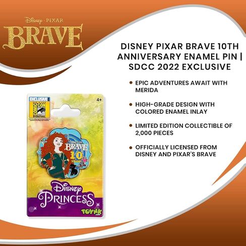 Disney Pixar Brave 10th Anniversary Enamel Pin | SDCC 2022 Exclusive in Saudi Arabia