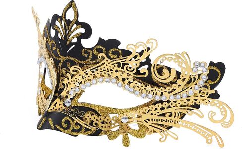 قناع تنكري معدني للهالوين للنساء قناع فينيسي للحفلات، حفلة موسيقية، ماردي غراس، زفاف، تزيين حائط.. in Kuwait