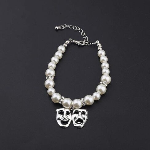 CHOORO Drama Mask Bracelet Comedy Tragedy Mask Gift Theater Jewelry Party Bracelet Gift for Actor Actress in Saudi Arabia