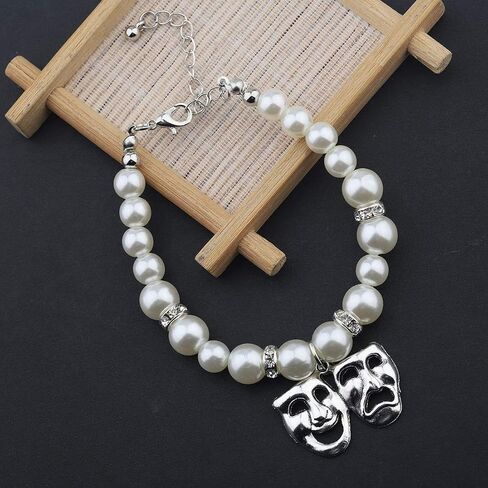 CHOORO Drama Mask Bracelet Comedy Tragedy Mask Gift Theater Jewelry Party Bracelet Gift for Actor Actress in Saudi Arabia