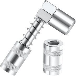 1 Pcs 90 Degree Grease Coupler Gun Adapter, 90 Degree Fittings Grease Gun Tips for Farm Truck