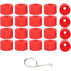 JOYCOURT 20PCS Car Wheel Lug Nut Covers Auto Tire Bolt Caps, 17mm Wheel Nut Covers with Removal Tool, Wheel Bolt Cover Dismantle Replacement 1K0 601 173 for VW, Jetta Beetle Passat GTI CC in Kuwait
