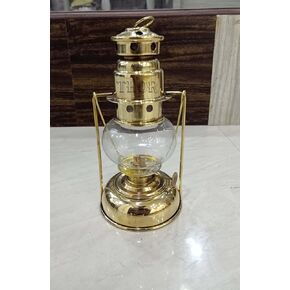 Brass Mini Small Oil Lamp Lanterns for Home Decor 7" (Brass) Rustic Vintage Home Decor Gifts