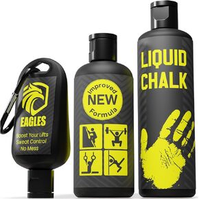 Liquid Chalk Mess-Free Gym Chalk Powder for Weightlifting Gymnastics Rock Climbing Dancing Gym Pole Grip Sports & Workout Chalk - Sweat-Resistant and Long Lasting for Stronger Grip