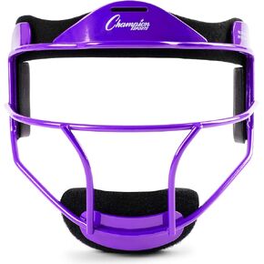 Champion Sports Steel Softball Face Mask - Classic Fielders Masks for Adults - Durable Head Guards - Premium Sports Accessories for Indoors and Outdoors - White