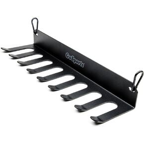 GoSports Baseball & Softball Bat Caddy - Clips onto Dugout Fence or Mounts on Wall - Holds 8 Player Bats