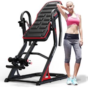 HARISON Heavy Duty Inversion Table for Back Pain Relief 350 LBS Capacity with 3D Memory Foam, Back Inversion Table with 180 Degree Full Inversion (Updated)