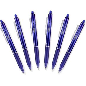 PILOT FriXion Ball 0.7mm Erasable Gel Pens, Fine Point, Red Ink, Pack Of 6