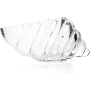 Hosley Glass Shell Vase 8 Inches Long Ideal Gift for Weddings Spa Aromatherapy Flower Arrangements Bowl for Orbs DIY Craft Projects LED Votive Candle Gardens O9