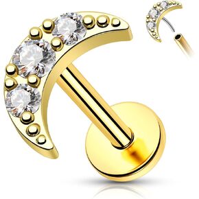 Melighting Septum Jewelry 16G Nose Ring for Women 316L Surgical Stainless Steel Clear CZ Septum Clicker Helix Earrings Cartilage Tragus Rook Earring Piercing Jewelry for Men