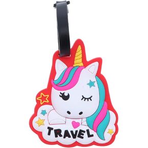 Animal Luggage Tag Cute Suitcase Label (Red Cat)