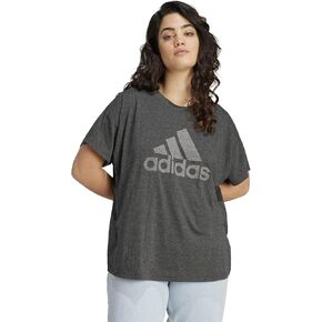 adidas Women's Future Icons Winners 3.0 T-Shirt, Black Melange/Grey, Small