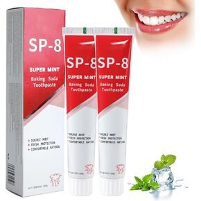 SP-8 Ultra Whitening Toothpaste,SP-8 Toothpaste, SP8 Probiotic Toothpaste, Probiotic Brightening Toothpaste, Ultra Whitening Toothpaste Sp-8, Deep Cleaning Care Toothpaste (2pcs)