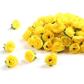 SITUMEIZI 100 Pcs 1.5 inches Mini Pink Rose Head Pink Flowers Artificial Pink Roses for Home Wedding Bouquet Flower Wall Garden DIY Party Birthday Decor