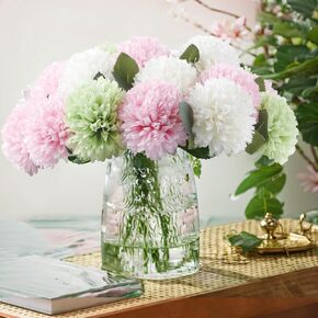 12pcs Artificial Flowers for Outdoors,Fake Flowers with Flavor,Realistic Artificial Hydrangea Flowers,Silk Hydrangea Flowers with Stems,Fall Silk Flowers for Home Party Wedding Office