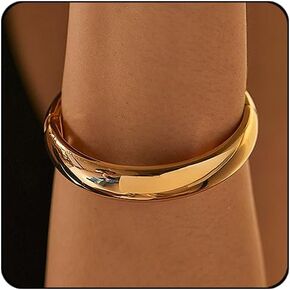 Elegance 11 designs Gold Cuff Bangle Bracelets For Women Trendy Hinged Round Cuff Open Wide Chunky Gold Bracelet Minimalist Bangle Jewelry Gift