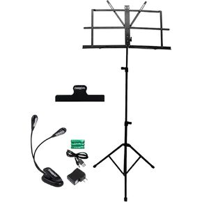 ChromaCast FBA CC-PS-MSTAND-KIT-1 Pro Series Metal Stand Performance Pack with Carry Bag, Music Sheet Clip On Adjustable Light