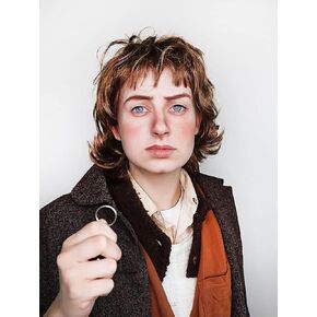 ALLAURA Hobbit Wig for Frodo Bilbo Cosplay - Realistic Mullet Hair Fits All - for Women Men - Dustin Stranger Things Cosplay