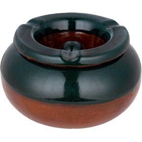 Ceramic Moroccon Ashtray - Exquisite Studio Pottery Large Windproof Cigarette Ash tray, Vintage Ash Holder ~ for Indoor, Outdoor