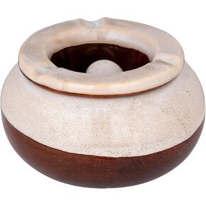 Ceramic Moroccon Ashtray - Exquisite Studio Pottery Large Windproof Cigarette Ash tray, Vintage Ash Holder ~ for Indoor, Outdoor