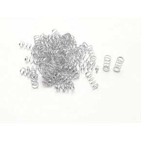 XJSXZC Metal Compression Spring Silver Tone 0.7x6.5x15mm 100 Pcs