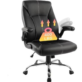 Ergonomic Office Chair for Big and Tall People, High Back Mesh Chair with 3D Lumbar Support, Comfortable Computer Task Chair with Adjustable Armrest & Headrest, Wide Foam Seat, Swivel Chair