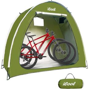 Outdoor Bike Covers Storage Shed Tent, outdoor motorcycle storage shed, neat tent bicycle cover, waterproof storage of 4 bicycles or motorcycle (green)