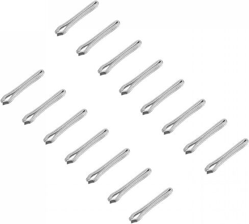 uxcell 15 Pcs 18mm Watch Link Cotter Pin Assortment, Stainless Steel 0.8mm Dia. Watch Strap Bars Split Pin for Watchband Repair, Silver Tone in Saudi Arabia