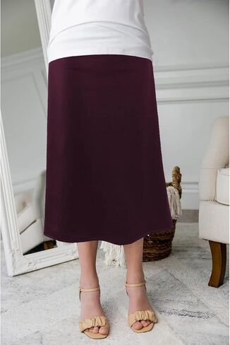 Girls Pull-On Long A-Line Below The Knee Skirt - Made in The USA in Kuwait