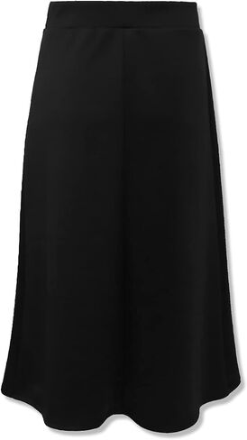 Girls Pull-On Long A-Line Below The Knee Skirt - Made in The USA in Kuwait