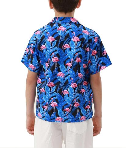 APTRO Boy's Hawaiian Shirt Tropical Beach Casual Summer Shirt with Pocket Short Sleeve in Kuwait