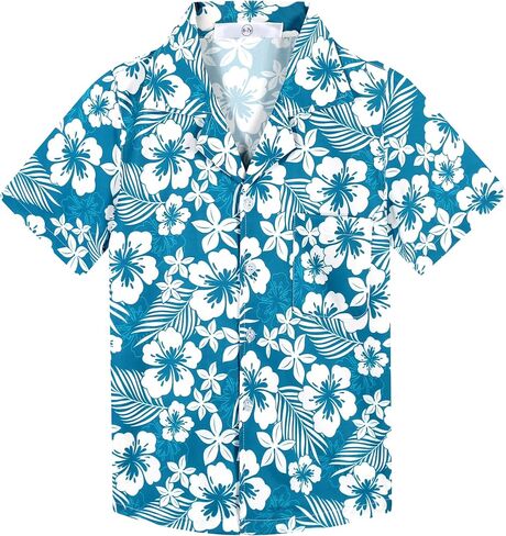 APTRO Boy's Hawaiian Shirt Tropical Beach Casual Summer Shirt with Pocket Short Sleeve in Kuwait