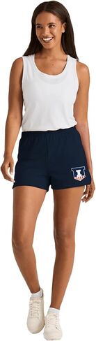 Campus Lab Official Collegiate School Logo - Team Color Womens Soffe Short, Elastic Fold Over Waist Shorts, Junior Fit in Kuwait