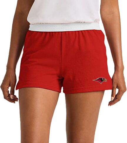 Campus Lab Official Collegiate School Logo - Team Color Womens Soffe Short, Elastic Fold Over Waist Shorts, Junior Fit in Kuwait