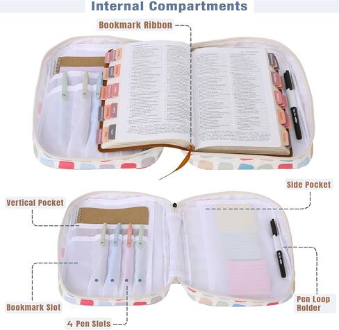 Mr. Pen- Bible Case, Stripe Pattern Bible Cover, Bible Cases, Bible Case Bag for Women and Men, Bible Carrying Case for Women, Bible Bag, Bible Cover Case, Bible Cover for Women, Bible Holder in Kuwait