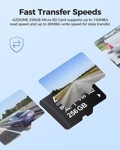 AZDOME 128GB Micro SD Card microSDXC Memory Card for AZDOME M550 GS63H Pro M63 M300 M300S M27 M17 M01 Pro PG19X Dash Cam Full HD & 4K UHD, U3, A2, V30 in Saudi Arabia