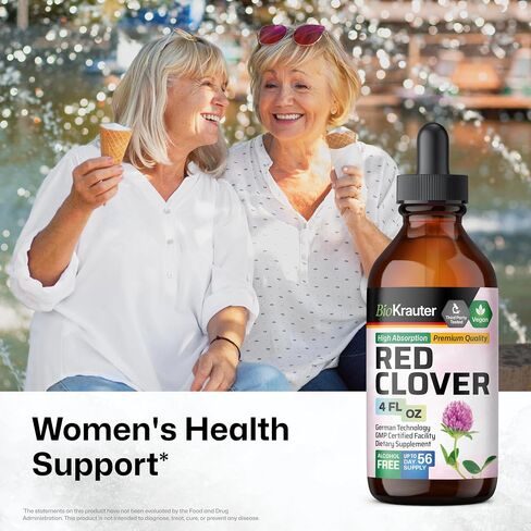 Red Clover Tincture - Red Clover Extract - Liquid Supplement for Women's Support - Alcohol and Sugar Free - Vegan Drops 2 Fl.Oz. in Saudi Arabia