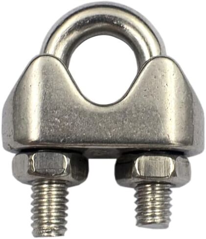 DGOL 16 حزم 5/32 بوصة (4 مم) 304 سلك فولاذي مقاوم للصدأ حبل المشبك حامل قصاصة قوي 18-8 SS بكرة كابل السحابات in Kuwait