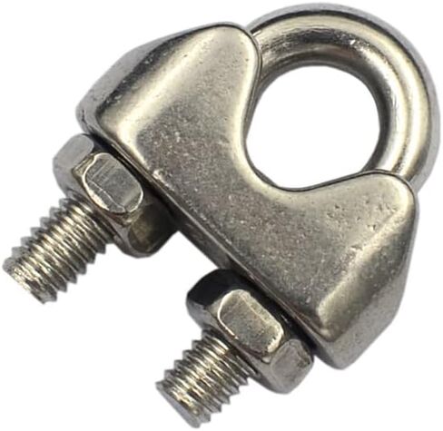 DGOL 16 حزم 5/32 بوصة (4 مم) 304 سلك فولاذي مقاوم للصدأ حبل المشبك حامل قصاصة قوي 18-8 SS بكرة كابل السحابات in Kuwait