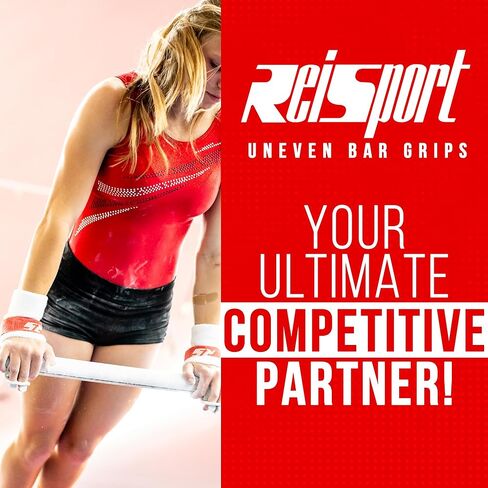 Reisport Women's Gymnastic Grips Double Buckle Uneven Bar Grips, No Slip Fit, XX-Small, Small, Medium, Large, Women and Girls Gymnastics Training, Special Leather, Long Lasting, Safe Grip in Kuwait