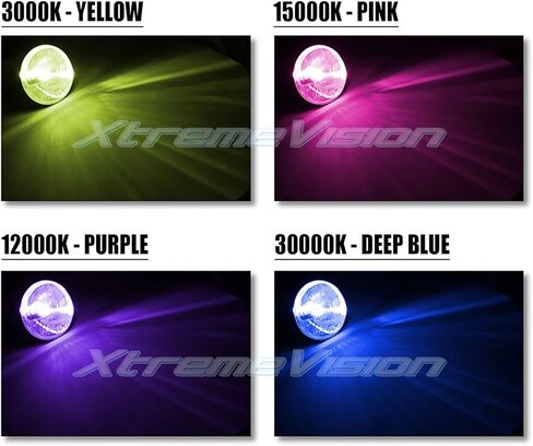 حزمة XtremeVision 35W AC Xenon HID مع كوابح تيار متردد نحيفة (زوج واحد) وH1 5000K - 5K لمبة زينون بيضاء ساطعة (زوج واحد) in Kuwait