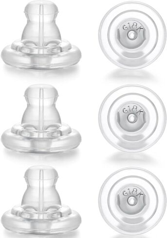 Moconar 3 أزواج من الأقراط المقفلة للأزرار الأقراط المتدلية الثقيلة - 925 الفضة الاسترليني 18 قيراط مطلية بالذهب الأبيض استبدال بدلات الأقراط الآمنة، ظهور الأقراط المريحة المضادة للحساسية الذهب in Kuwait